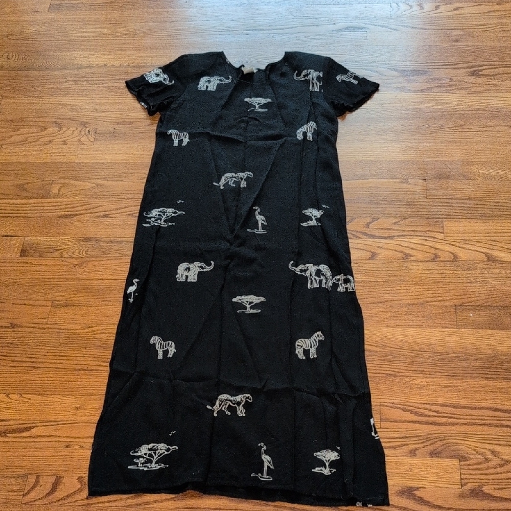 Connie Choi - Vintage Safari Print Shift Dress